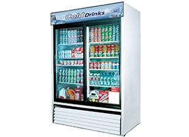 Image of a Commercial fridge, but service can also be done on a residential, home refrigerator and chest freezer.